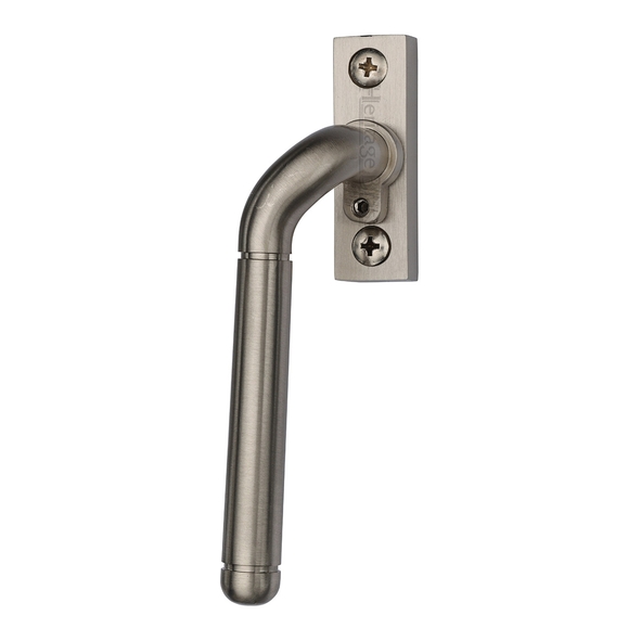 V1006L LH-SN  Left Hand  Satin Nickel  Heritage Brass Locking Cranked Espagnolette Fastener